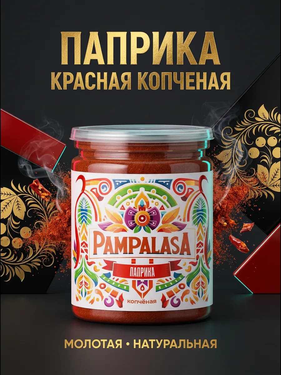 Паприка красная копченая, молотая, натуральная, 160 грамм