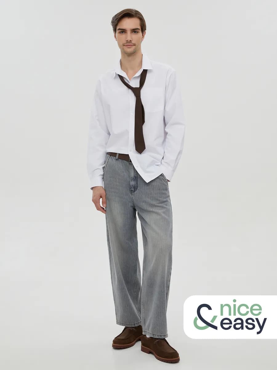 Мужские джинсы Baggy в полоску