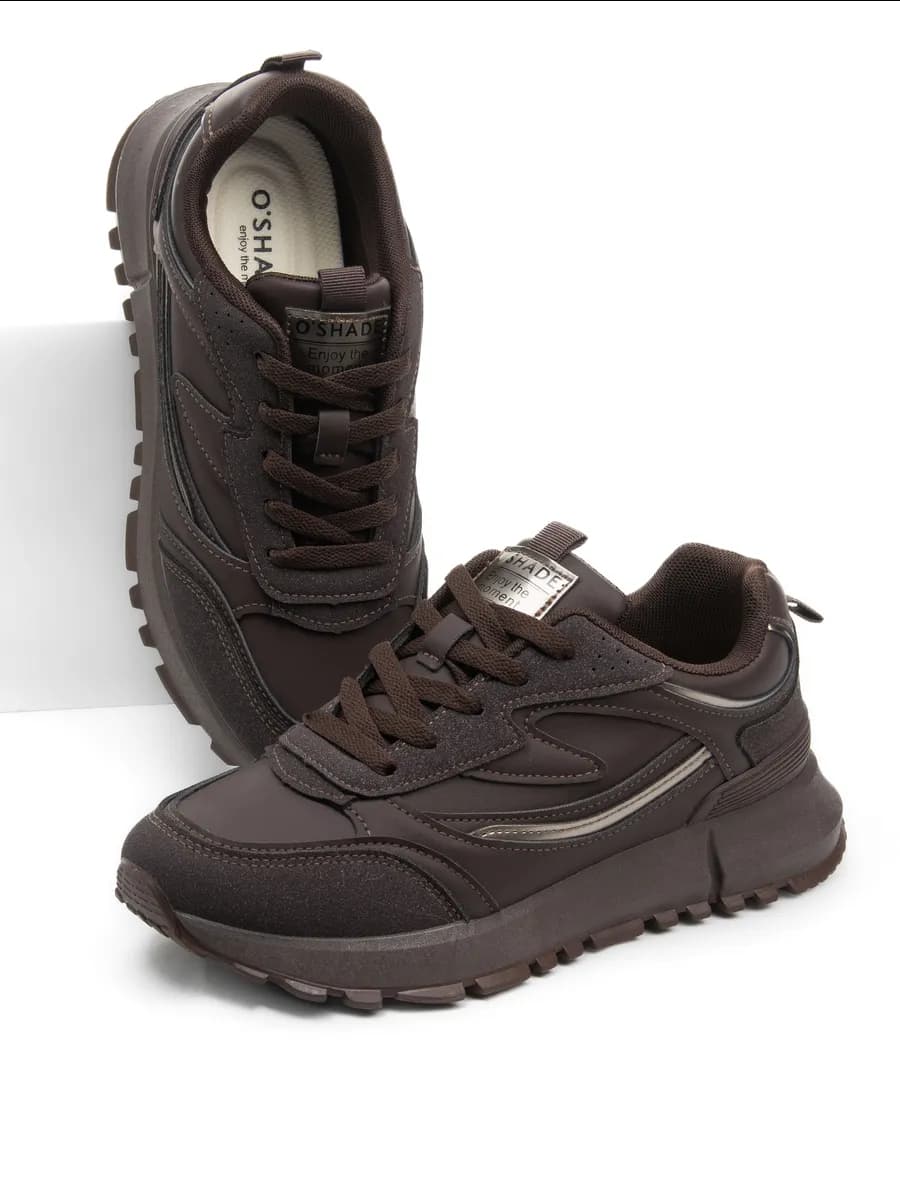 Кроссовки коричневые женские