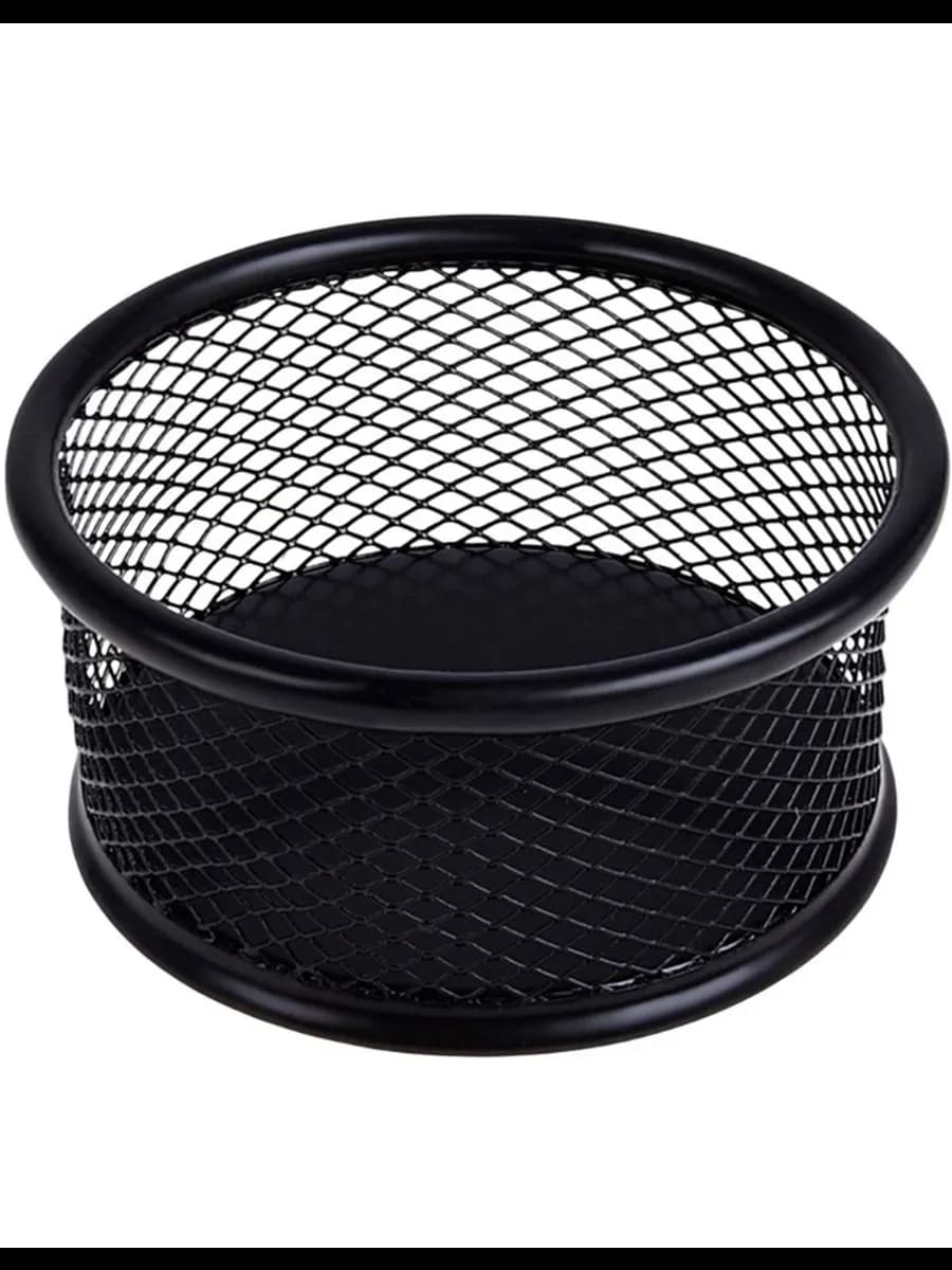 Подставка для скрепок и мелочей, металл, чёрная