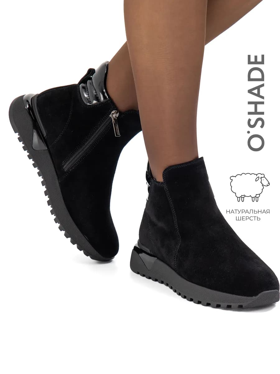 Ботинки женские зимние черные