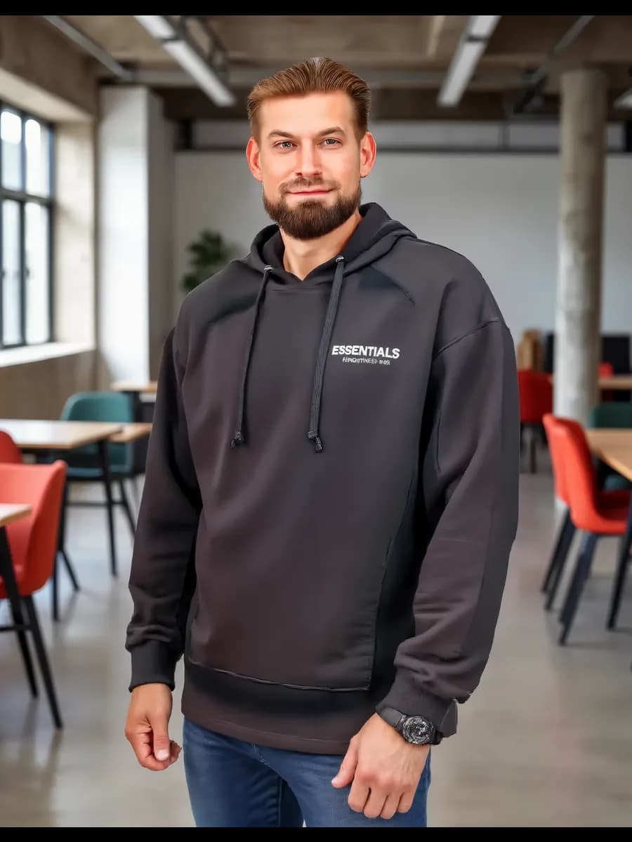 худи мужское с капюшоном