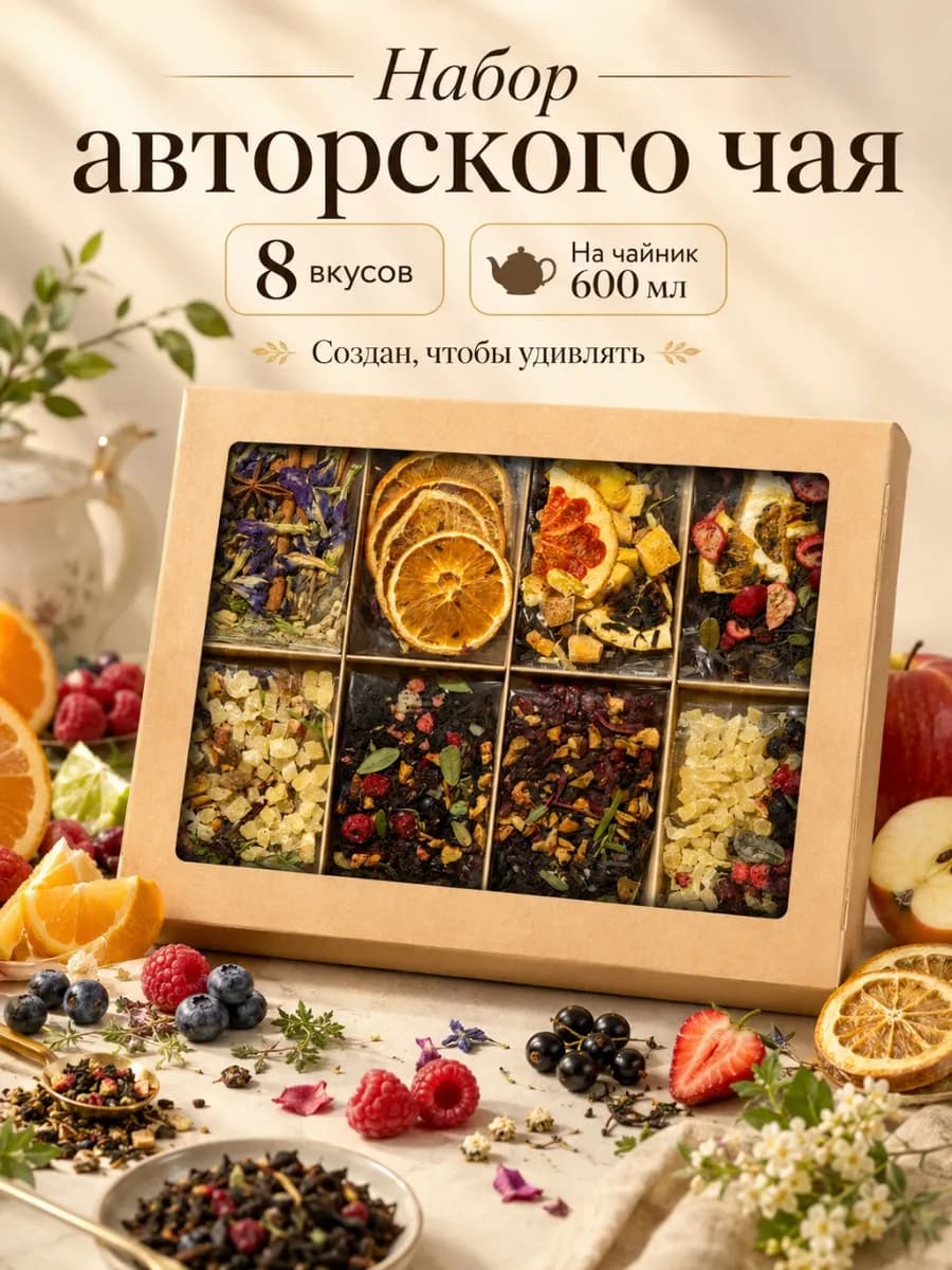 Подарочный набор чая ягодный, фруктовый