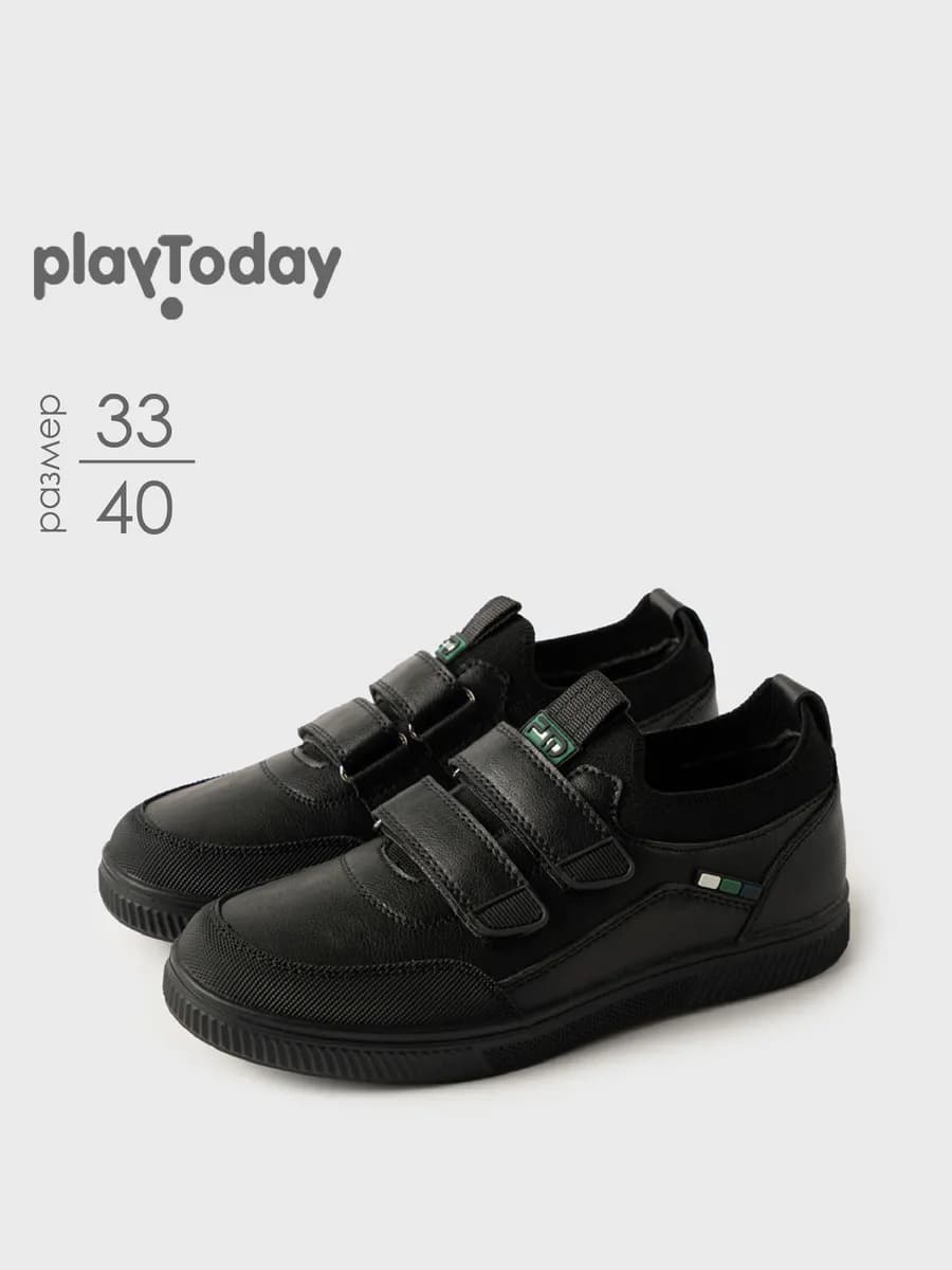 Полуботинки школьные на липучках кроссовки на сменку - фото 1