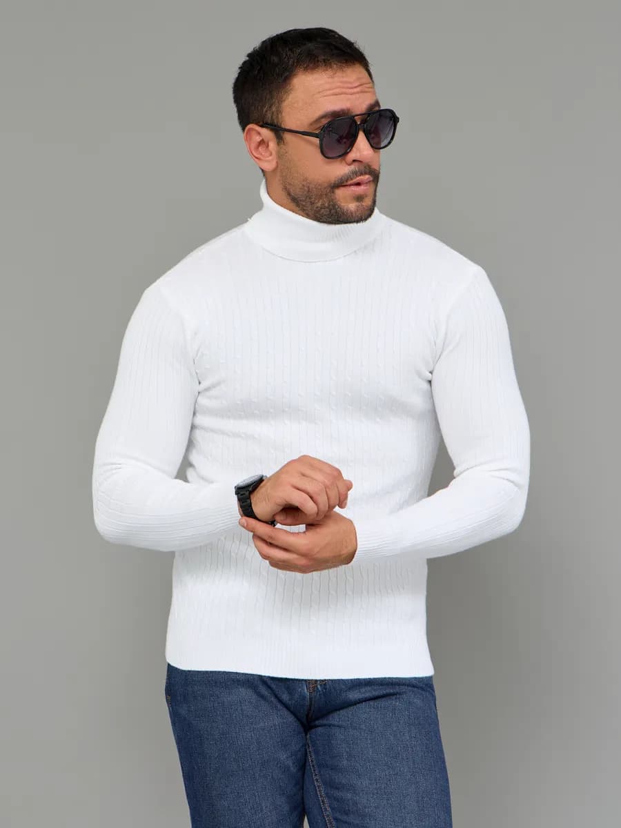 Водолазка теплая с горлом свитер зимний