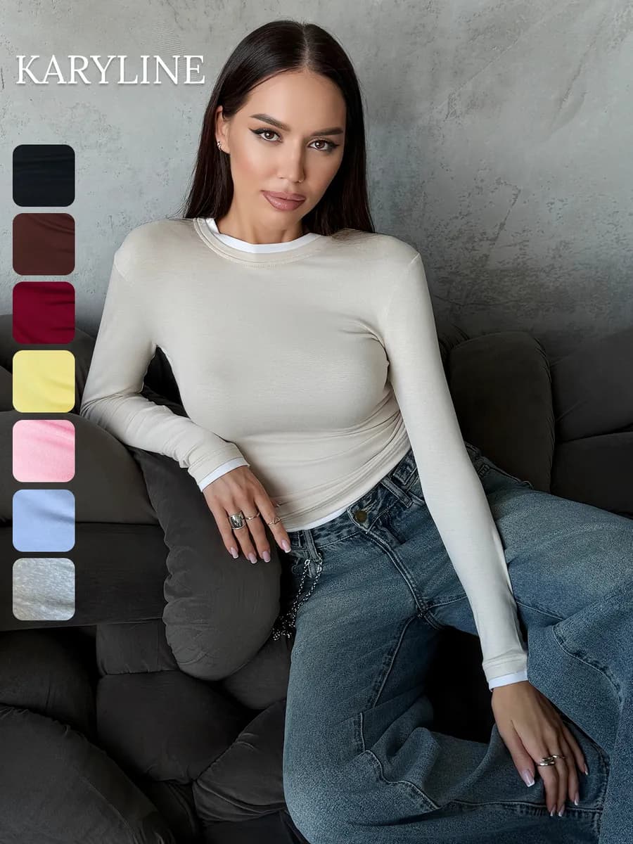 Лонгслив облегающий кофта с длинным рукавом