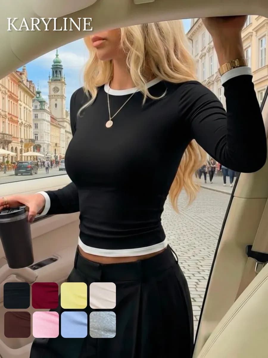 Лонгслив облегающий кофта с длинным рукавом на осень