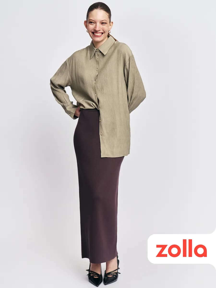 Женская трикотажная юбка макси прямая