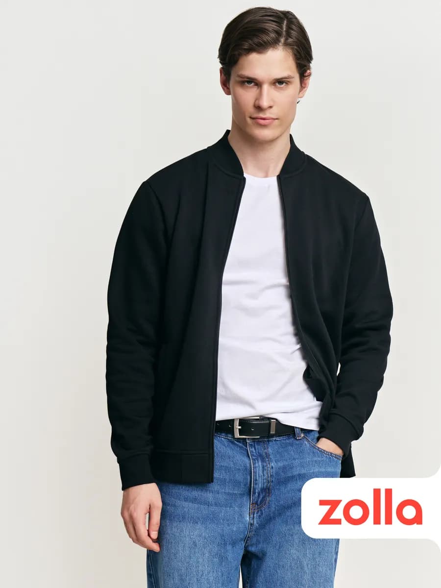 Мужская утеплённая толстовка-бомбер