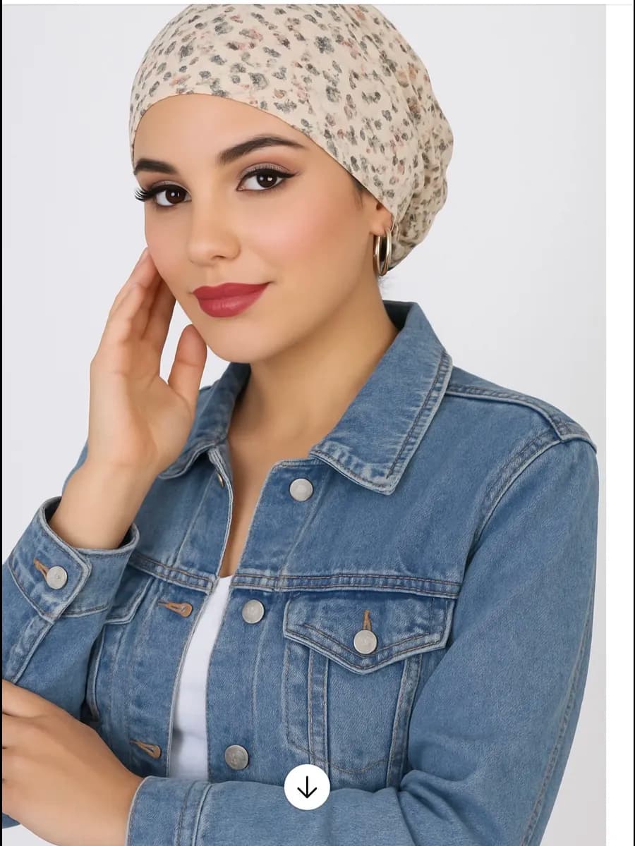 Готовый платок шапка на резинке