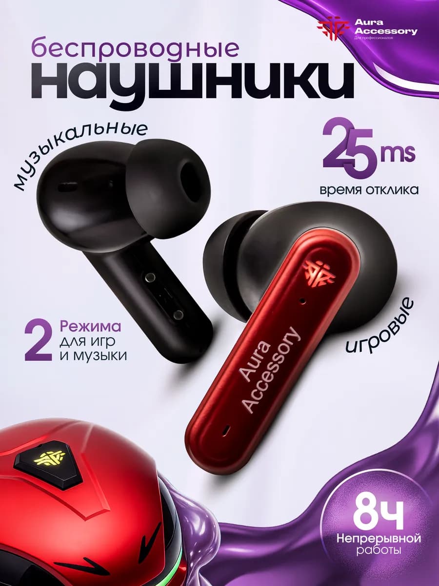 Игровые наушники беспроводные в подарочной упаковке