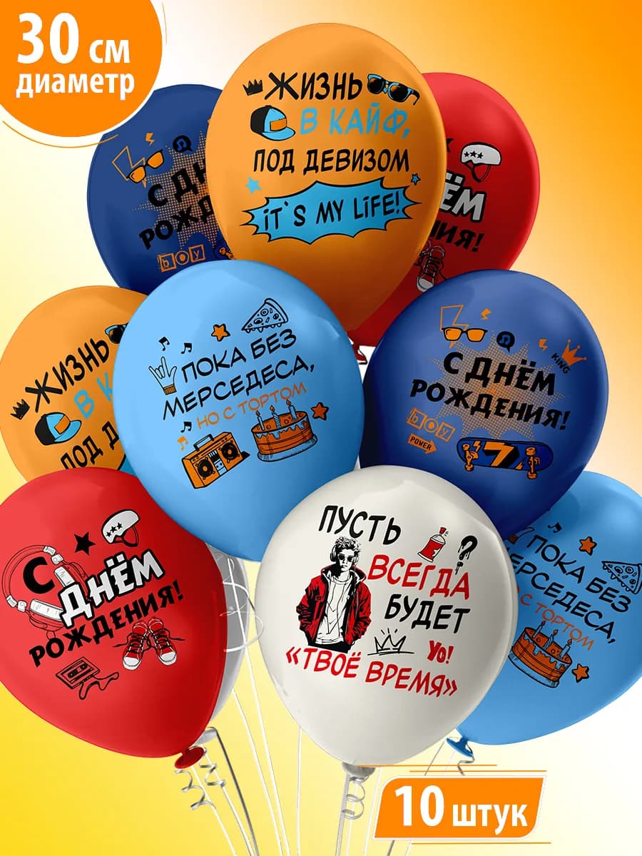 Воздушные шары набор С днем рождения 18 лет
