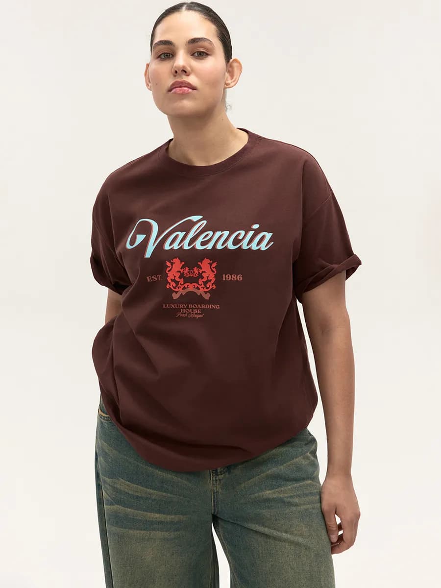 PLUS SIZE Футболка больших размеров oversize с принтом