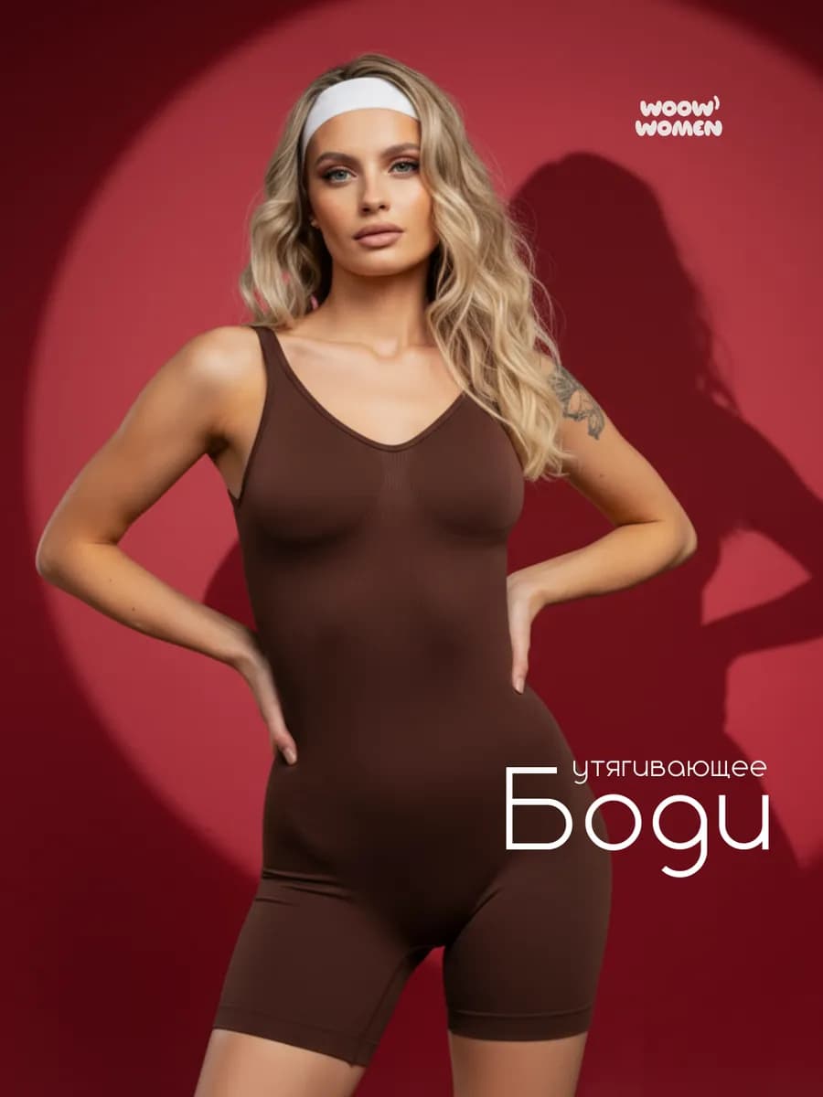 Утягивающее боди с шортами моделирующий комбидресс