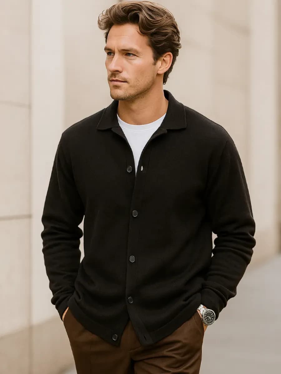 Кардиган на пуговицах классический