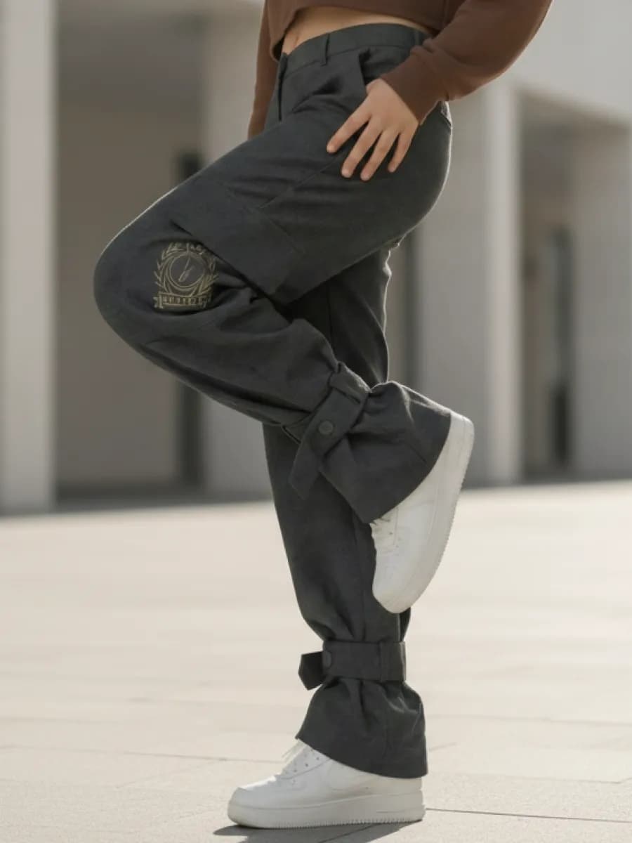 Школьные брюки палаццо для девочек подростков утепленные - фото 1