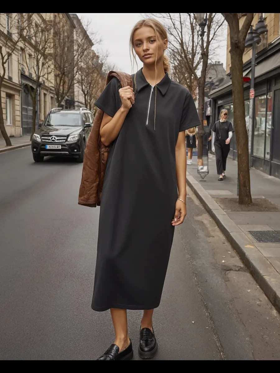 Платье футболка длинное оверсайз - фото 1