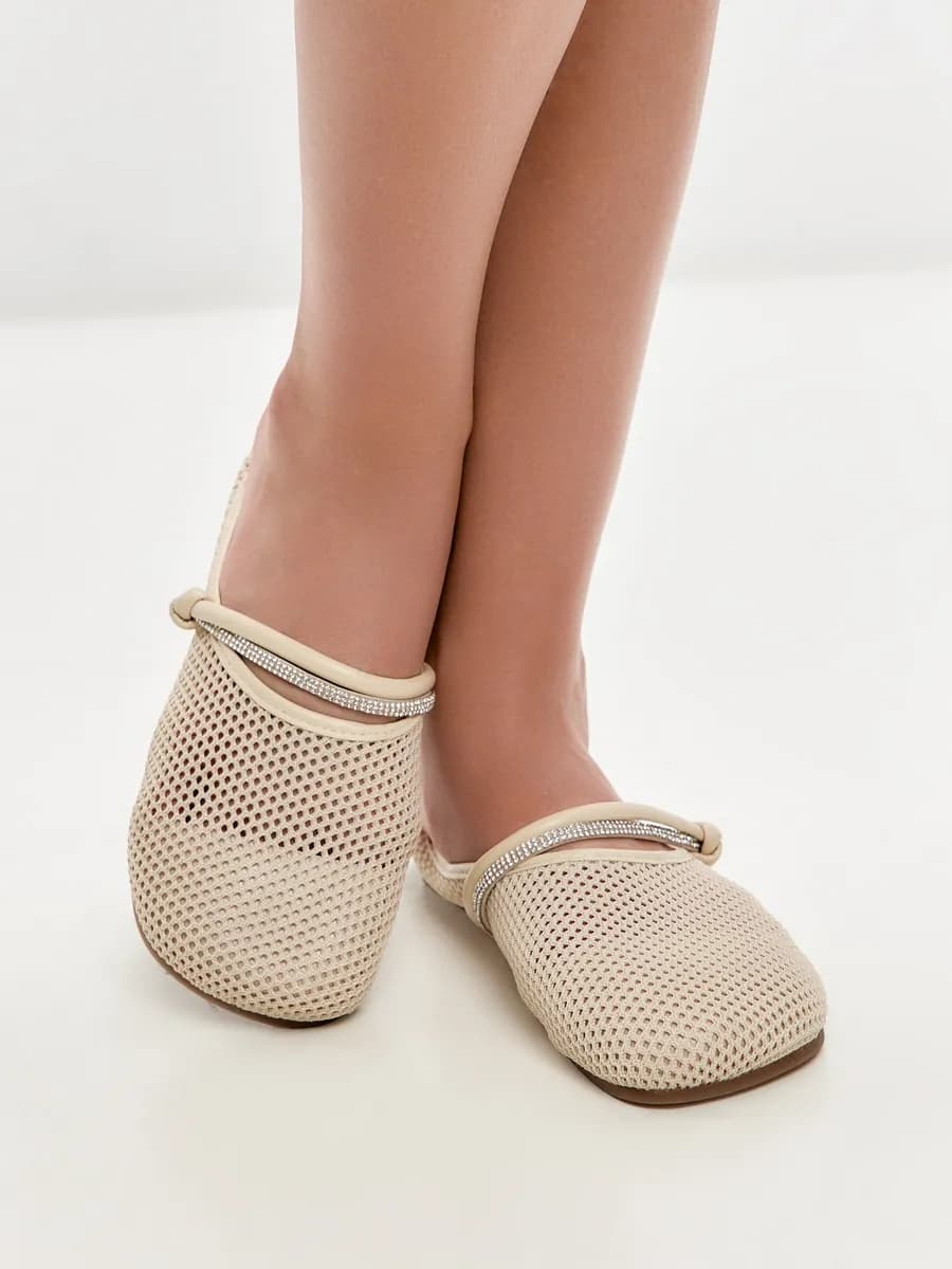 Мюли закрытые сабо шлепанцы в сетку