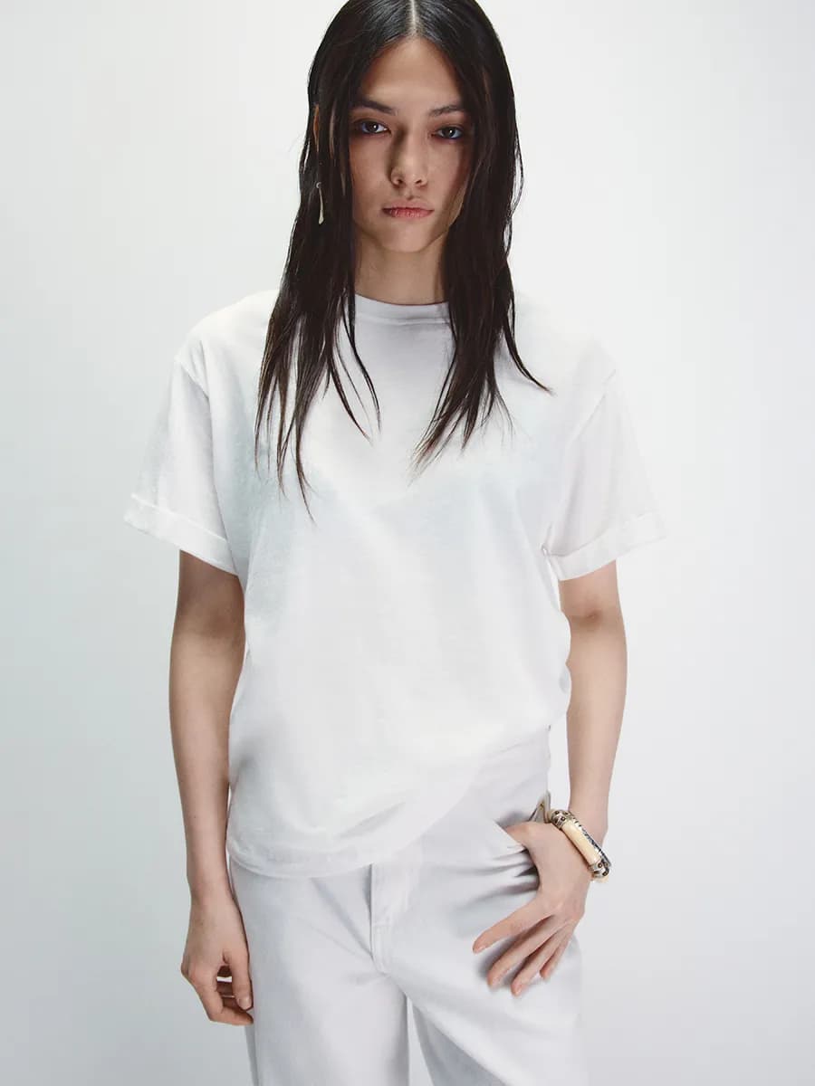 Футболка базовая оверсайз из тонкого трикотажа