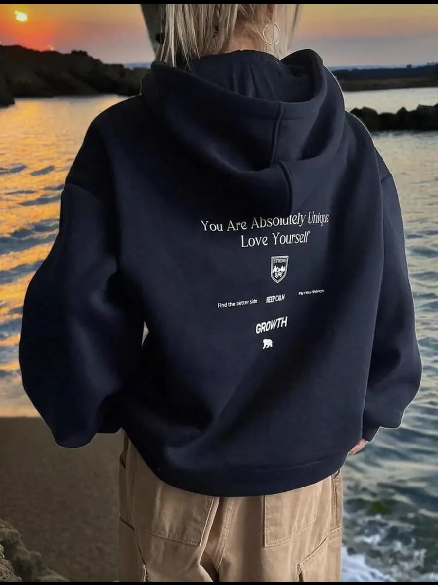 Свитшот оверсайз худи с капюшоном