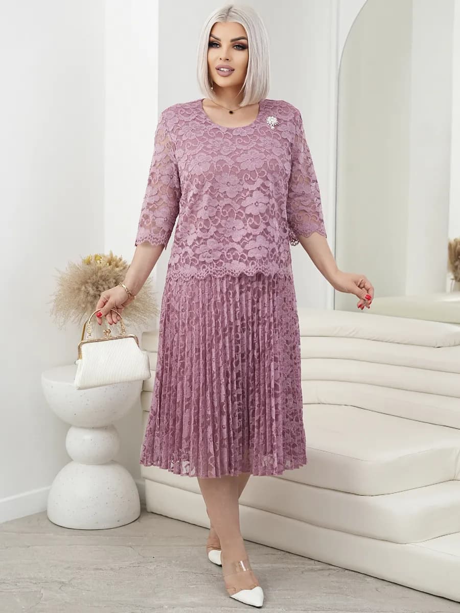 Платье женское праздничное нарядное больших размеров гипюр
