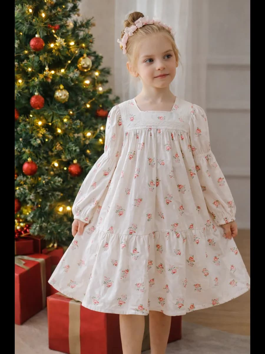 Платье для девочки хлопковое - фото 1