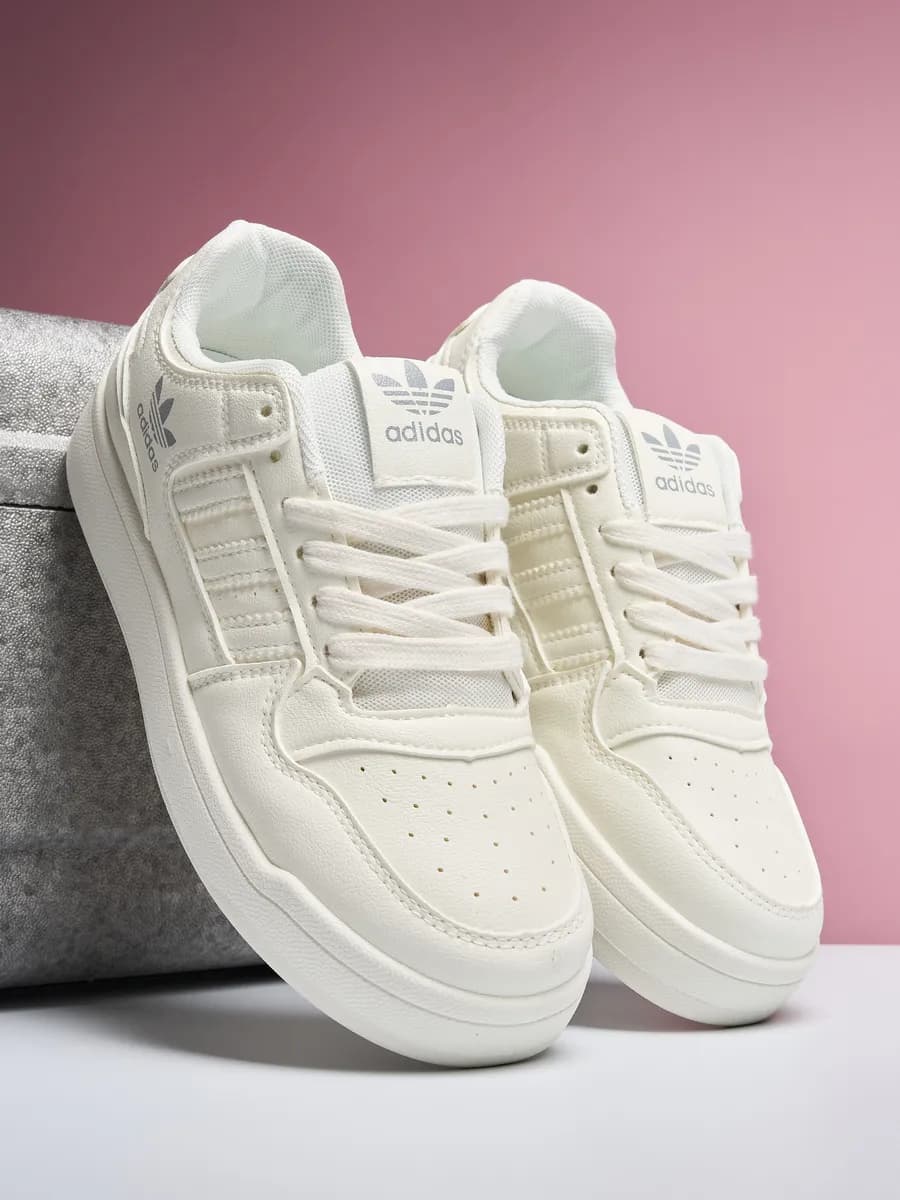 Кроссовки адидас forum low кеды белые - фото 1