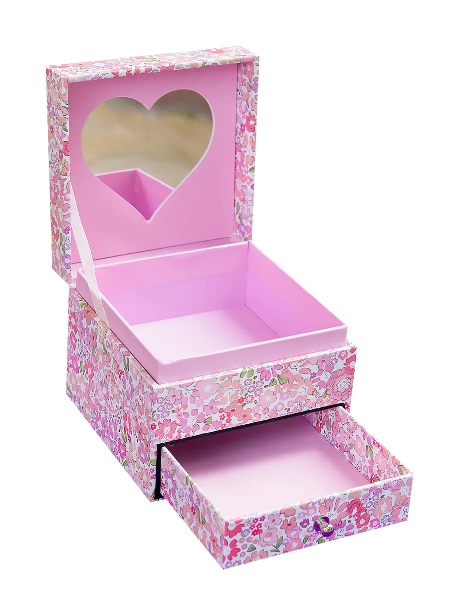 Детская шкатулка для украшений для девочки (10*10*8 см)