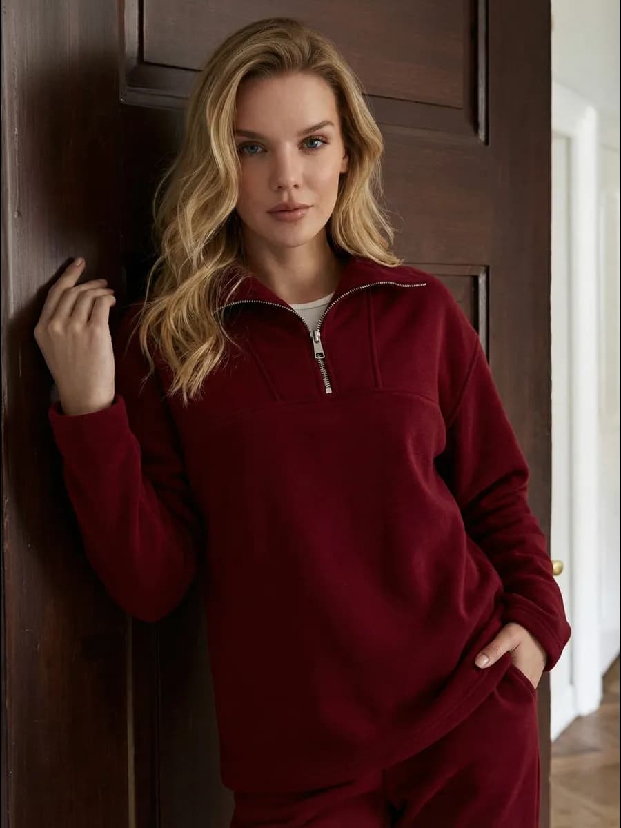 толстовка с молнией с начесом