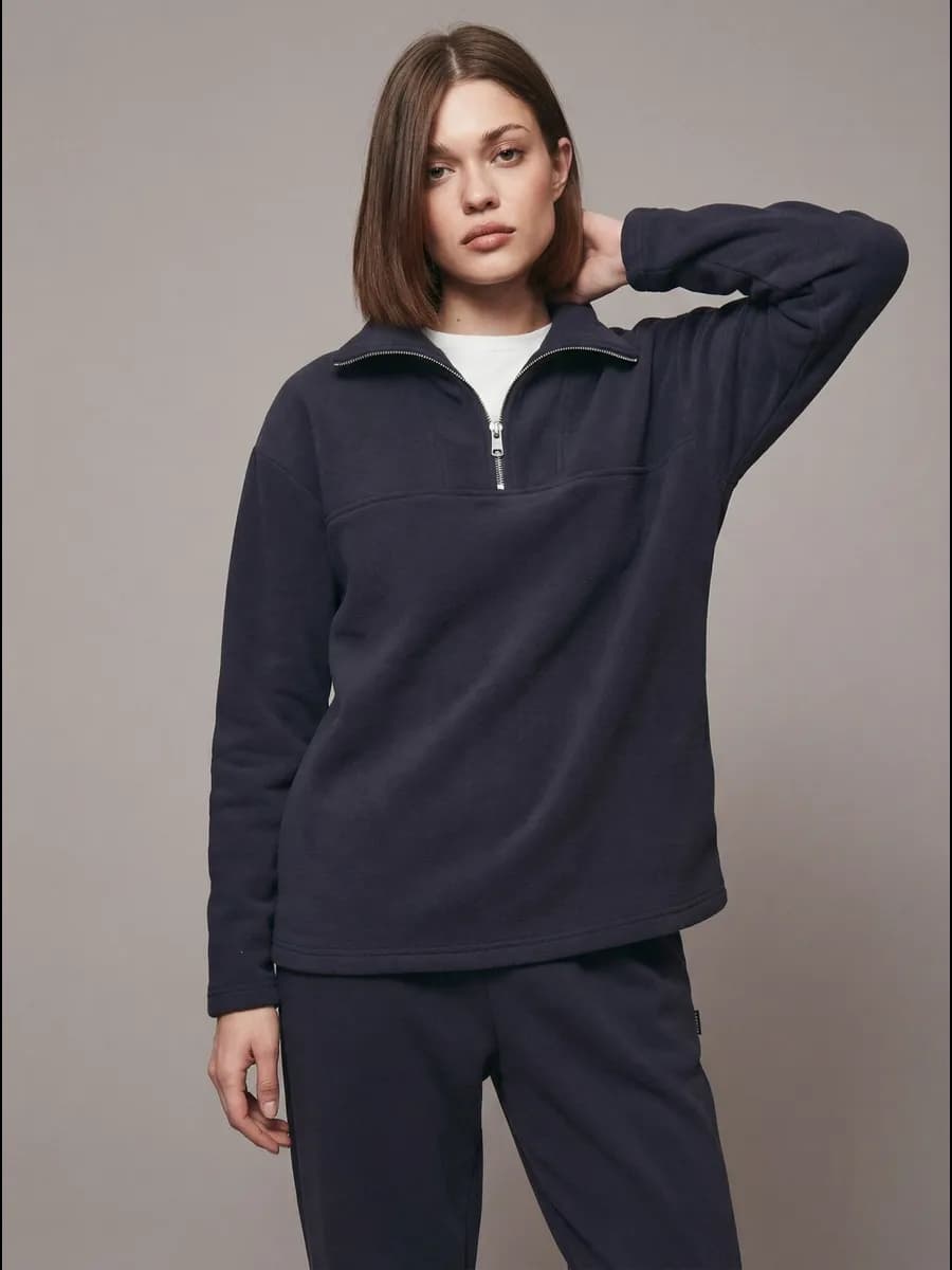 толстовка с молнией с начесом