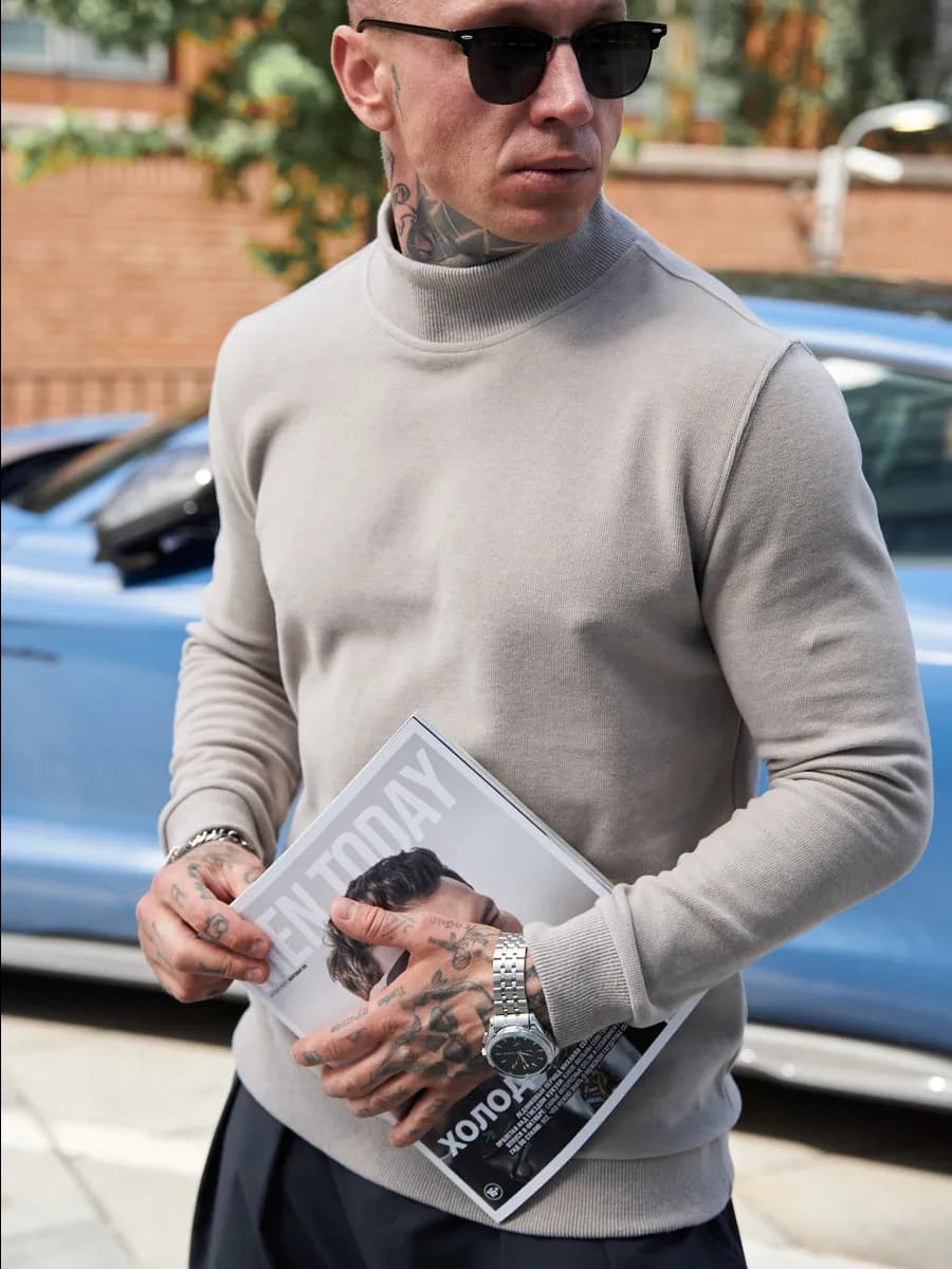 Водолазка базовая с горлом утепленная - фото 1