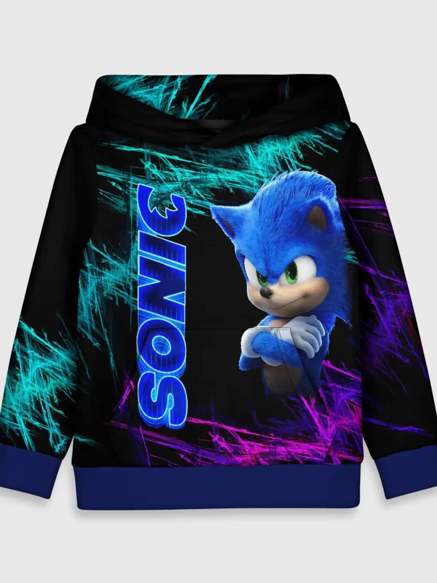 толстовка с принтом соник