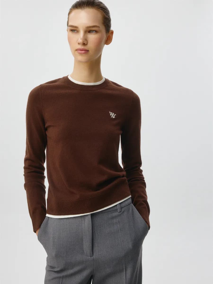 Базовый джемпер с содержанием шерсти