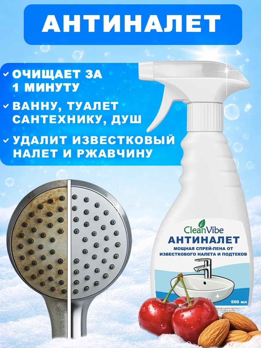 АНТИНАЛЕТ мощное чистящее средство для ванной и сантехники