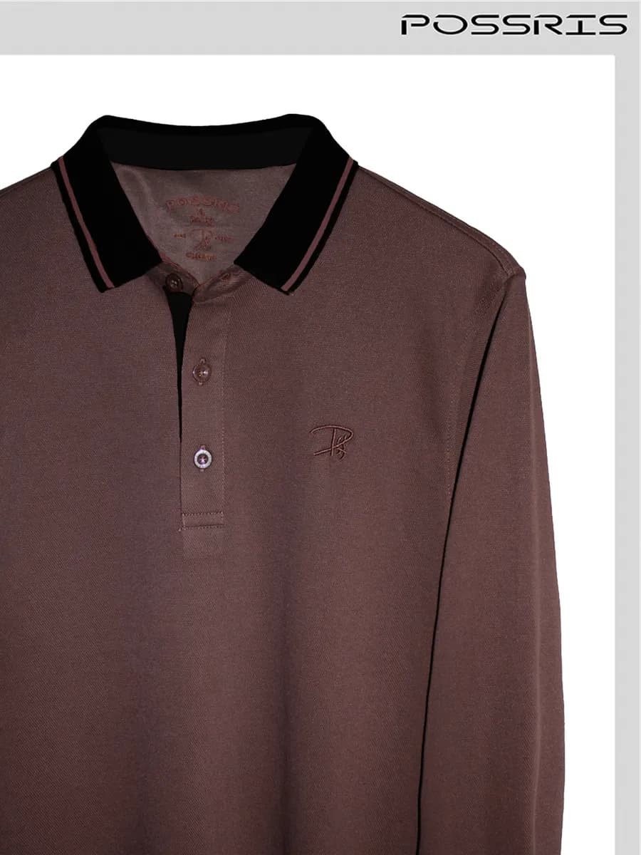 Поло с длинным рукавом рубашка классическая