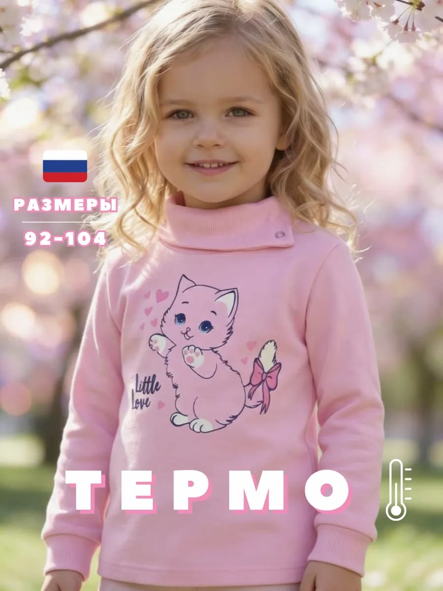 Джемпер водолазка термо детская