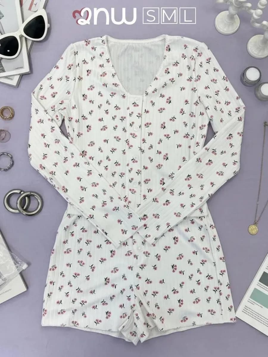 Пижама c шортами хлопок