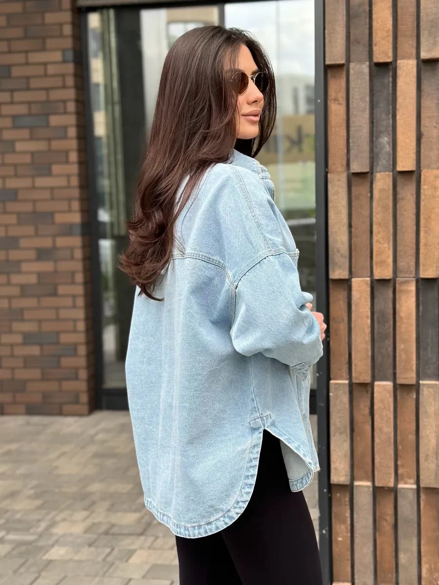 Рубашка куртка джинсовая оверсайз