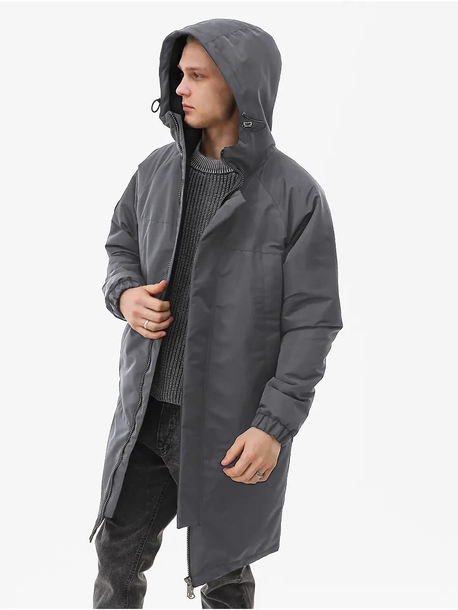 Парка демисезонная утепленная с капюшоном