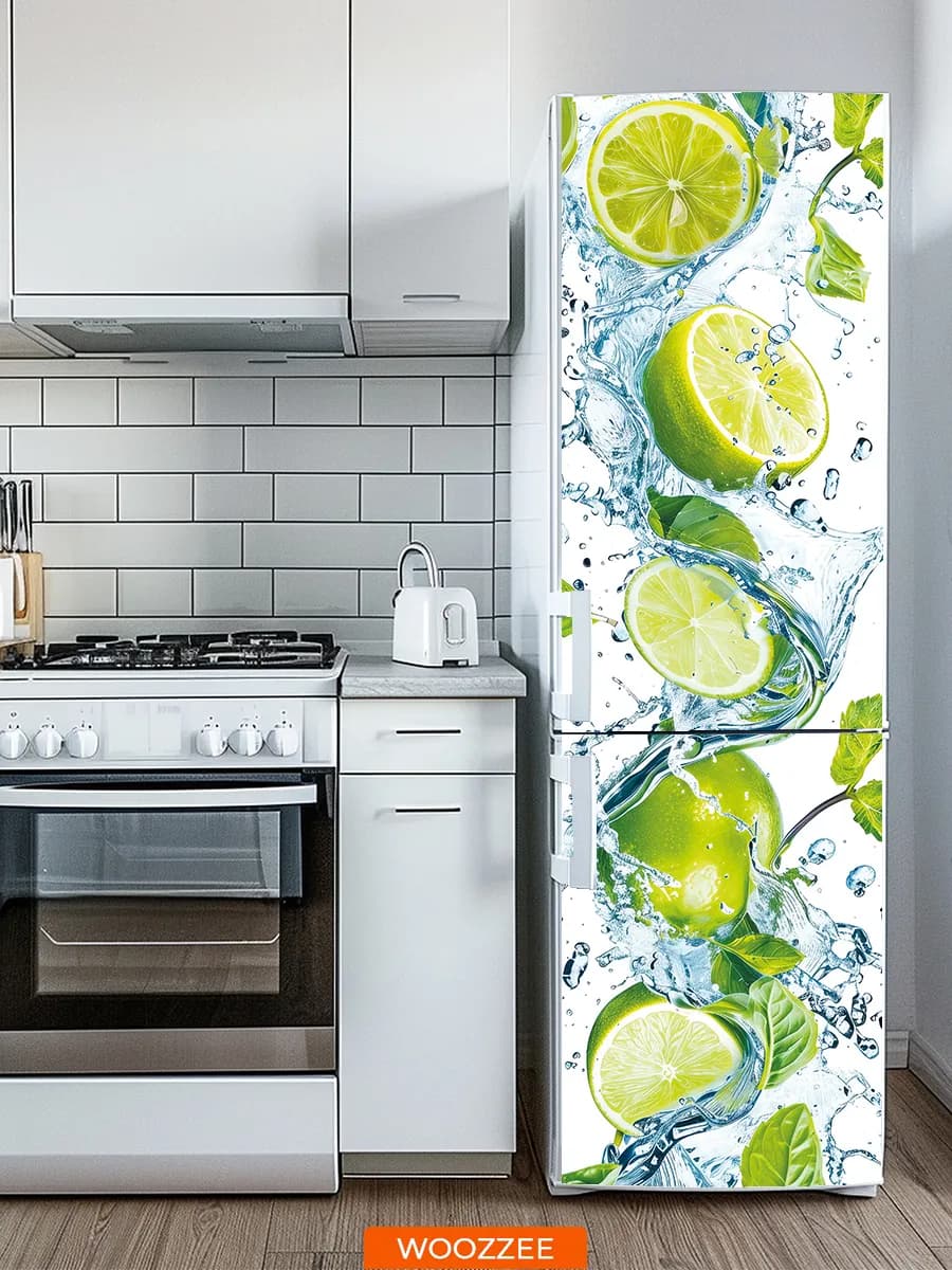 Интерьерная наклейка на холодильник декор для кухни - фото 1