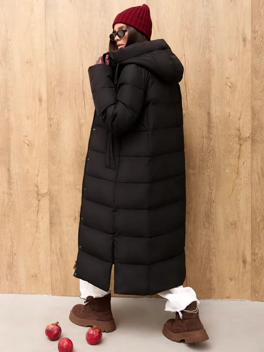 Пуховик женский зимний длинный