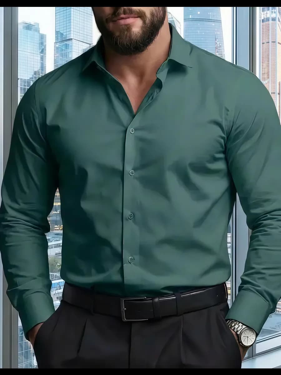 Рубашка с длинным рукавом классическая