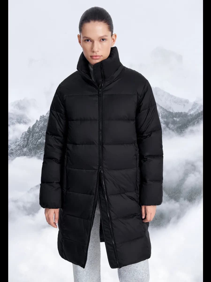 Пуховое полупальто