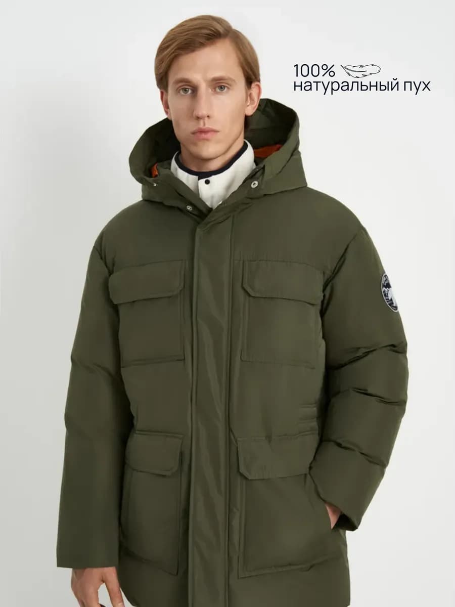 Пуховое полупальто