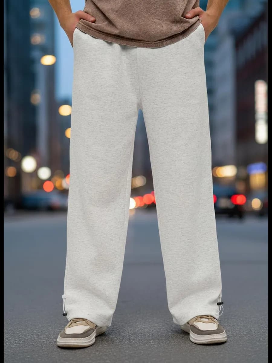 Спортивные штаны без начеса широкие на резинке оверсайз y2k - фото 1