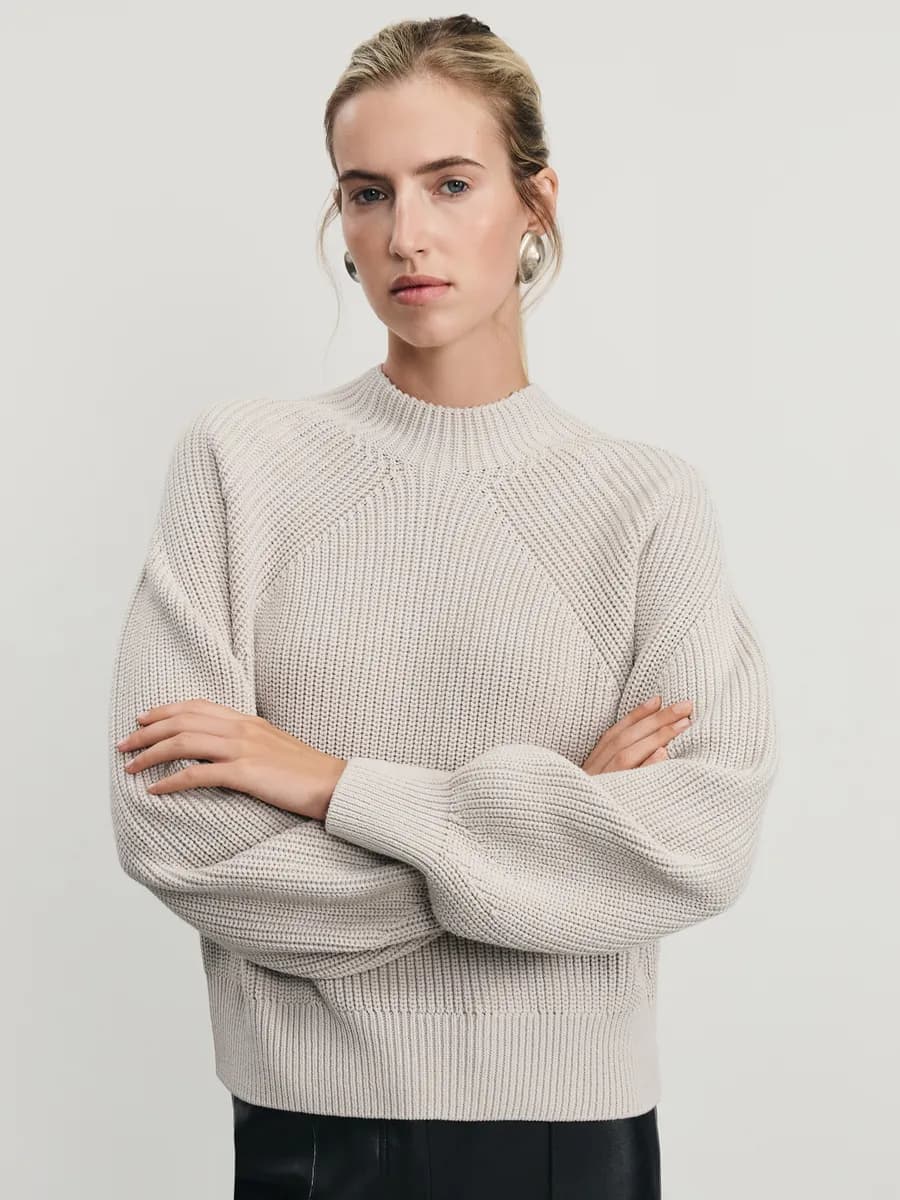 Джемпер вязаный свитер осенний из хлопка - фото 1