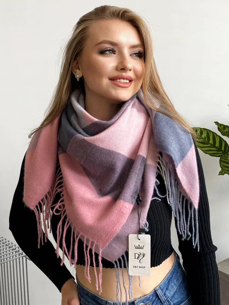 Платок кашемир теплый зимний - фото 1