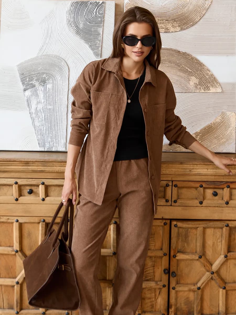 костюм женский вельветовый