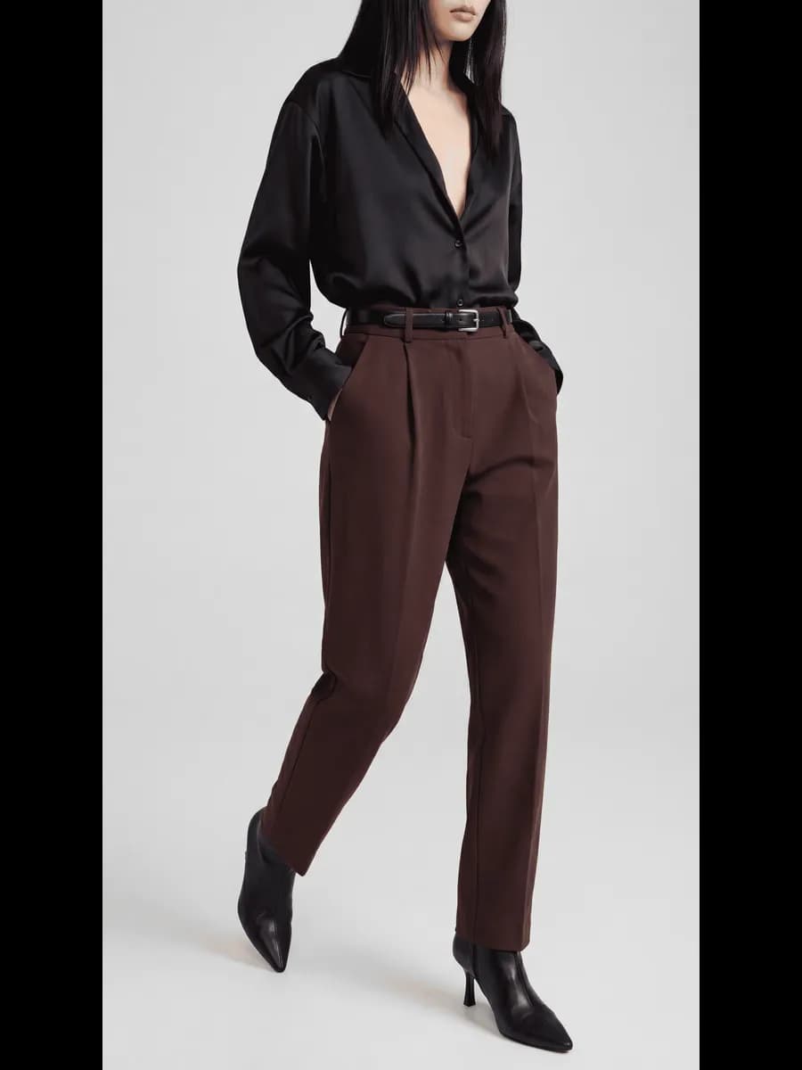 Брюки бананы классические укороченные