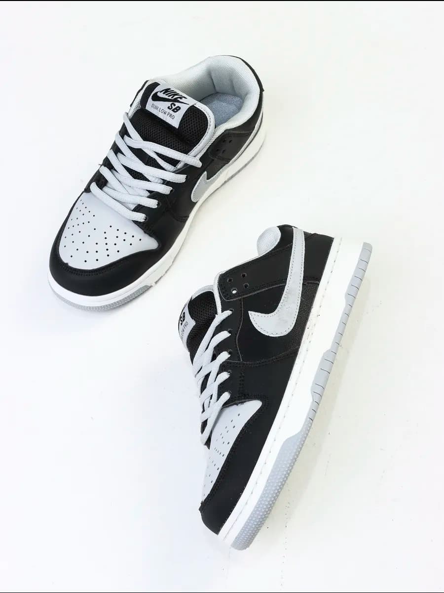 Кроссовки Nike SB Dunk Low чёрные серые скейтерские